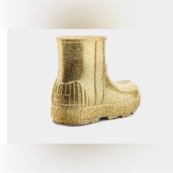UGG Drizlita Glittery Gold Rain Boots - size 6